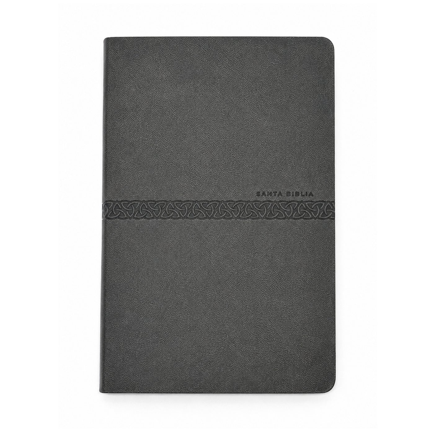 Biblia RVR 1960 letra grande, tamaño manual, símil piel gris, edición económica