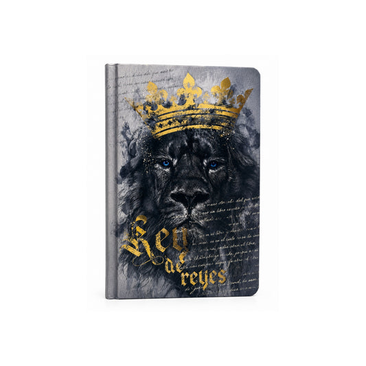 Biblia RVR 1960 letra grande tamaño manual, tapa dura León Rey de Reyes