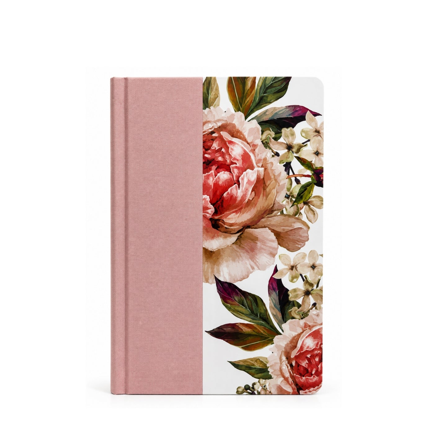 Biblia RVR 1960 Tamaño manual, letra gigante, tela con flores rosadas