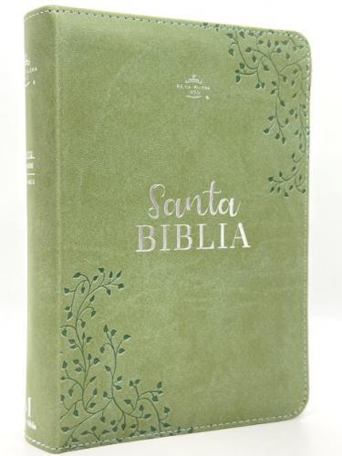 Biblia RVR1960 Tamaño Compacta, Imitación Piel, Diseño Verde "Te Alabare"