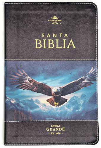 Biblia RVR1960, Imitación Piel, Tamaño Manual con Indice, Diseño Aguila