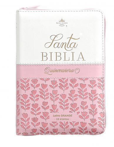 RVR1960 Quinceañera Bible, Imitation Leather, Portable Size with Zipper and Index