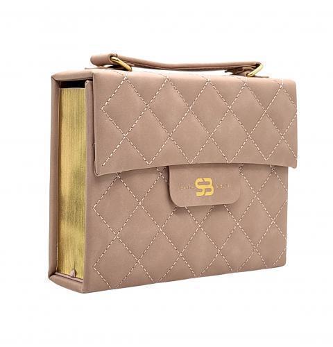 Giant Print Reina-Valera 1960 Bible, Sand-colored, with Handle and Magnetic Clasp