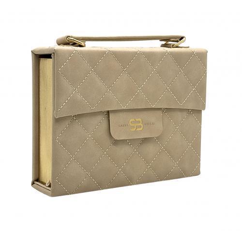 Reina-Valera 1960 Bible Large Print Beige with Handle and Magnetic Clasp