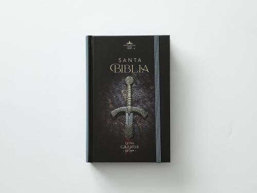 Biblia RVR1960 Pasta Dura, Tamaño Manual Con Elastico, Espada