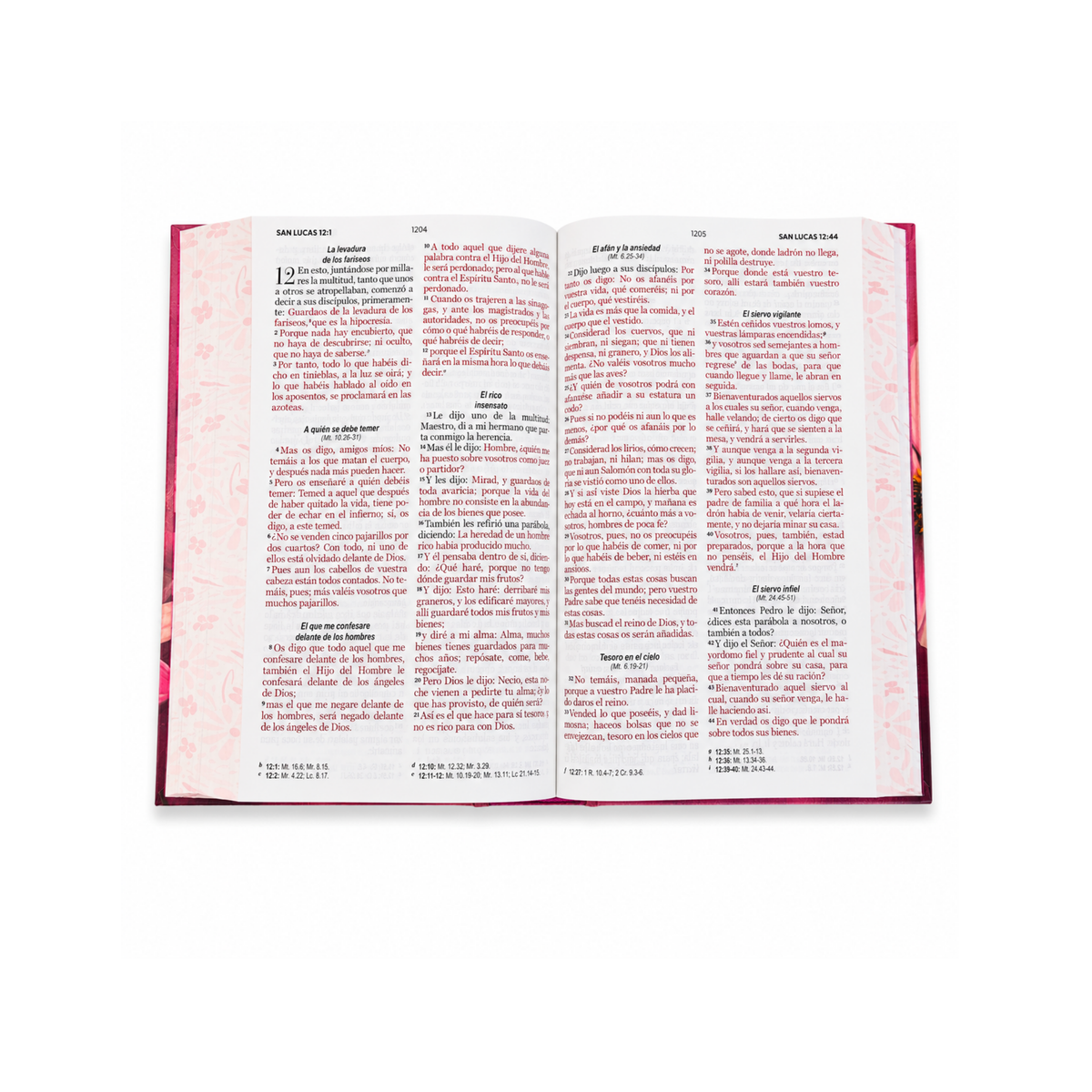 Biblia RVR1960 Pasta Dura, Tamaño Manual Con Elastico, Flor Rosa