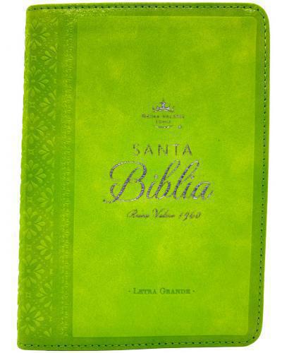 Reina Valera 1960 Bible, Imitation Leather, Compact Size, Large Print, Green