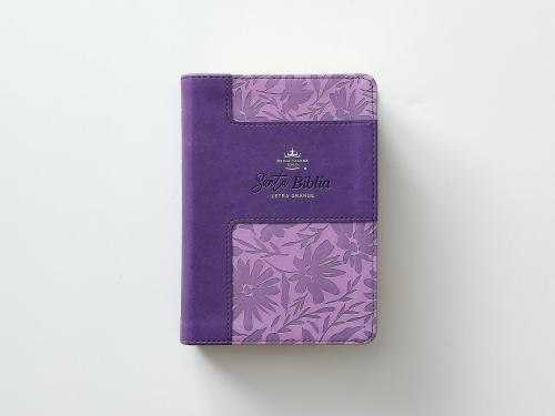 Biblia Reina Valera 1960, Imitacion Piel, Tamaño Compacta, Letra Grande, Lila