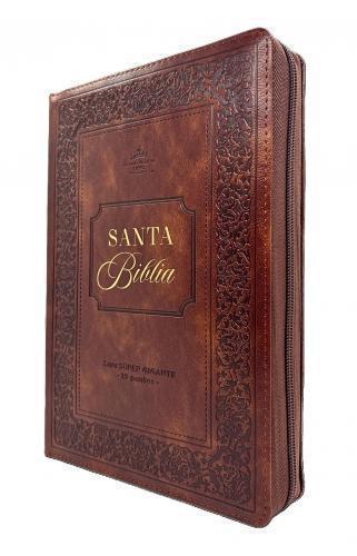 Biblia RVR1960 Imitación Piel, Tamaño Super Gigante, Cierre e Indice
