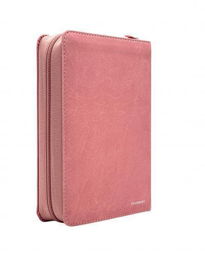 RVR1960 Bible, Imitation Leather, Compact Size With Zipper and Index, Pink