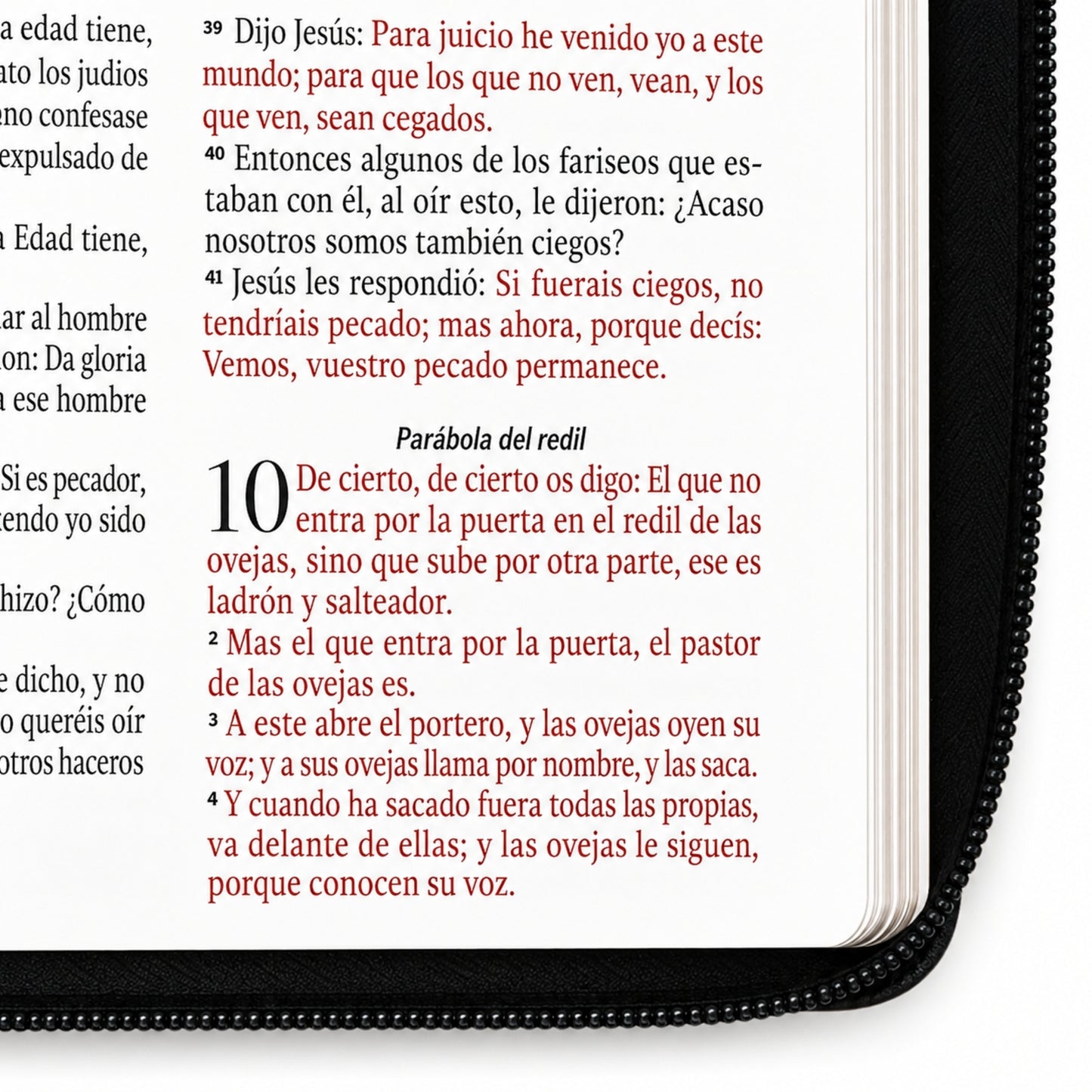 Biblia RVR1960 Obsequios y Premios Imitacion Piel Negro Con Cierre