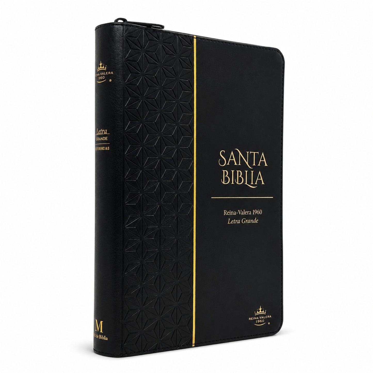 Biblia RVR1960 Obsequios y Premios Imitacion Piel Negro Con Cierre