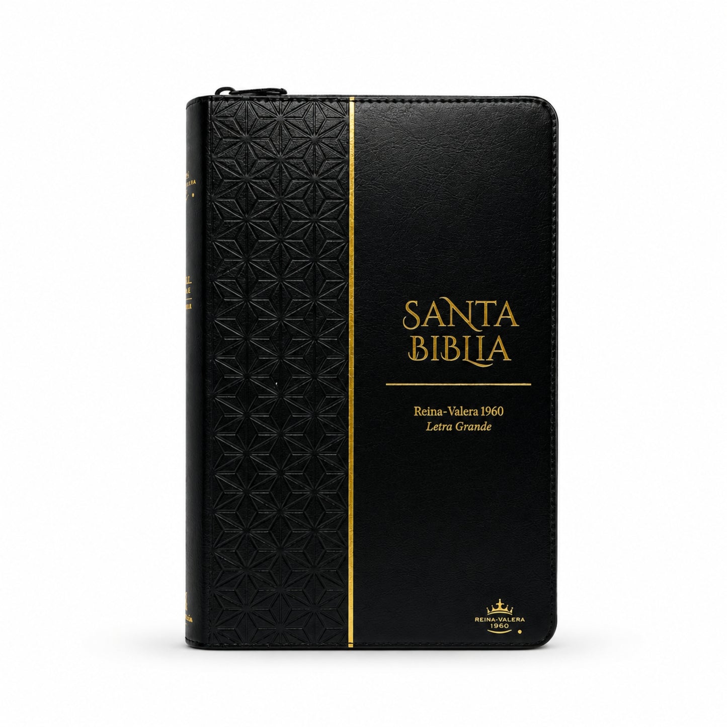Biblia RVR1960 Obsequios y Premios Imitacion Piel Negro Con Cierre