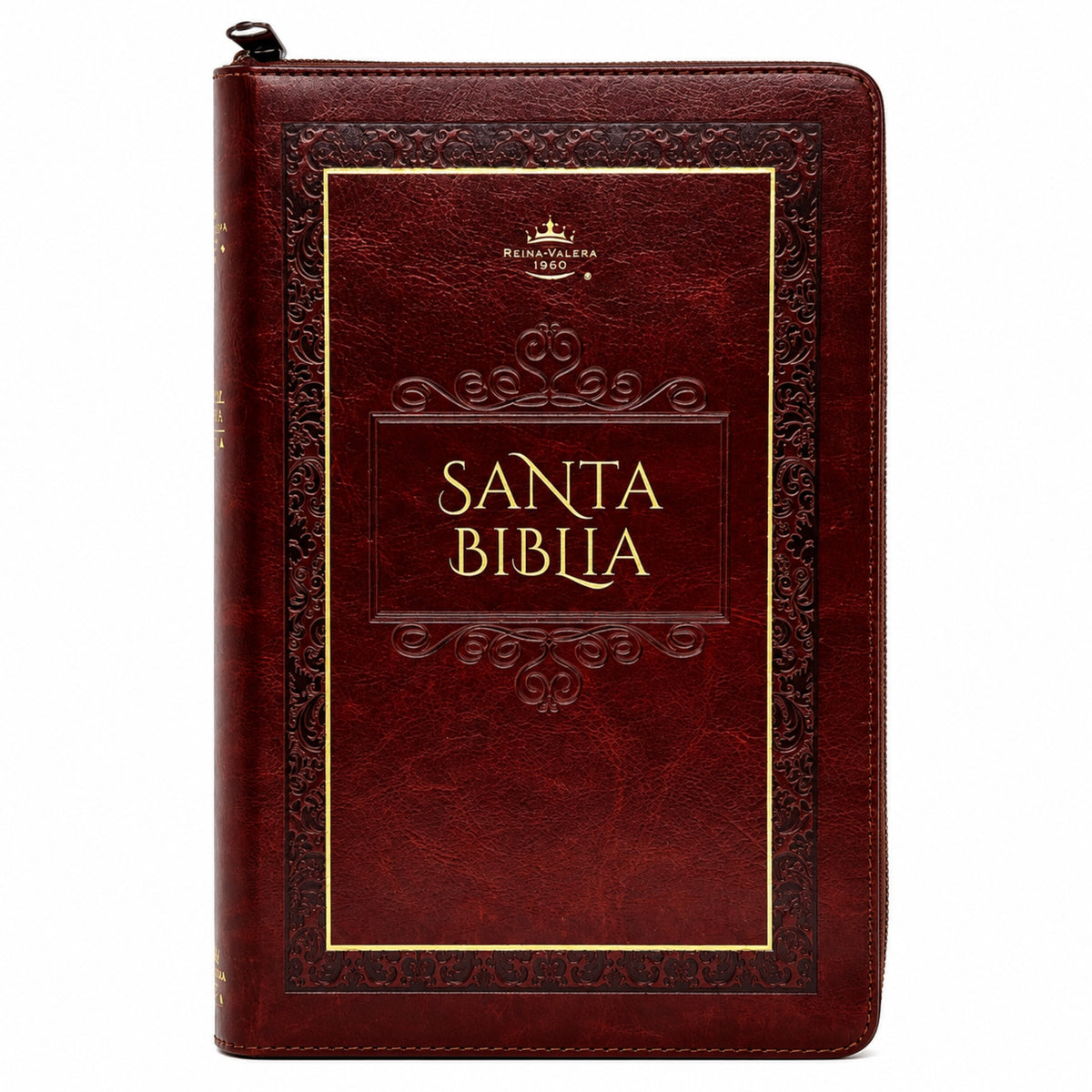 Biblia Reina Valera 1960 Tamaño Manual Con Cierre - Marron Elegante