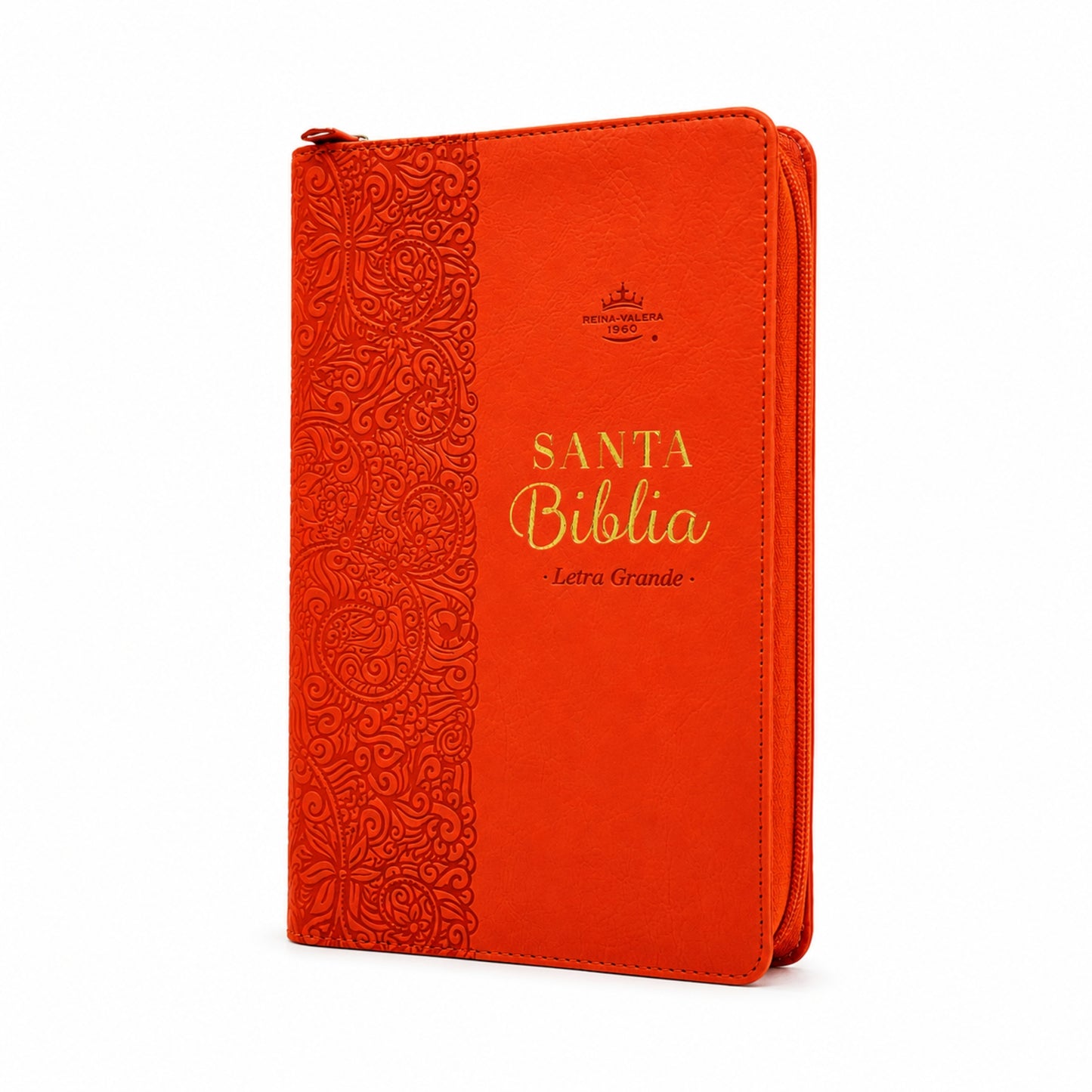 Biblia RVR1960 Obsequios y Premios Imitacion Piel Coral Con Cierre