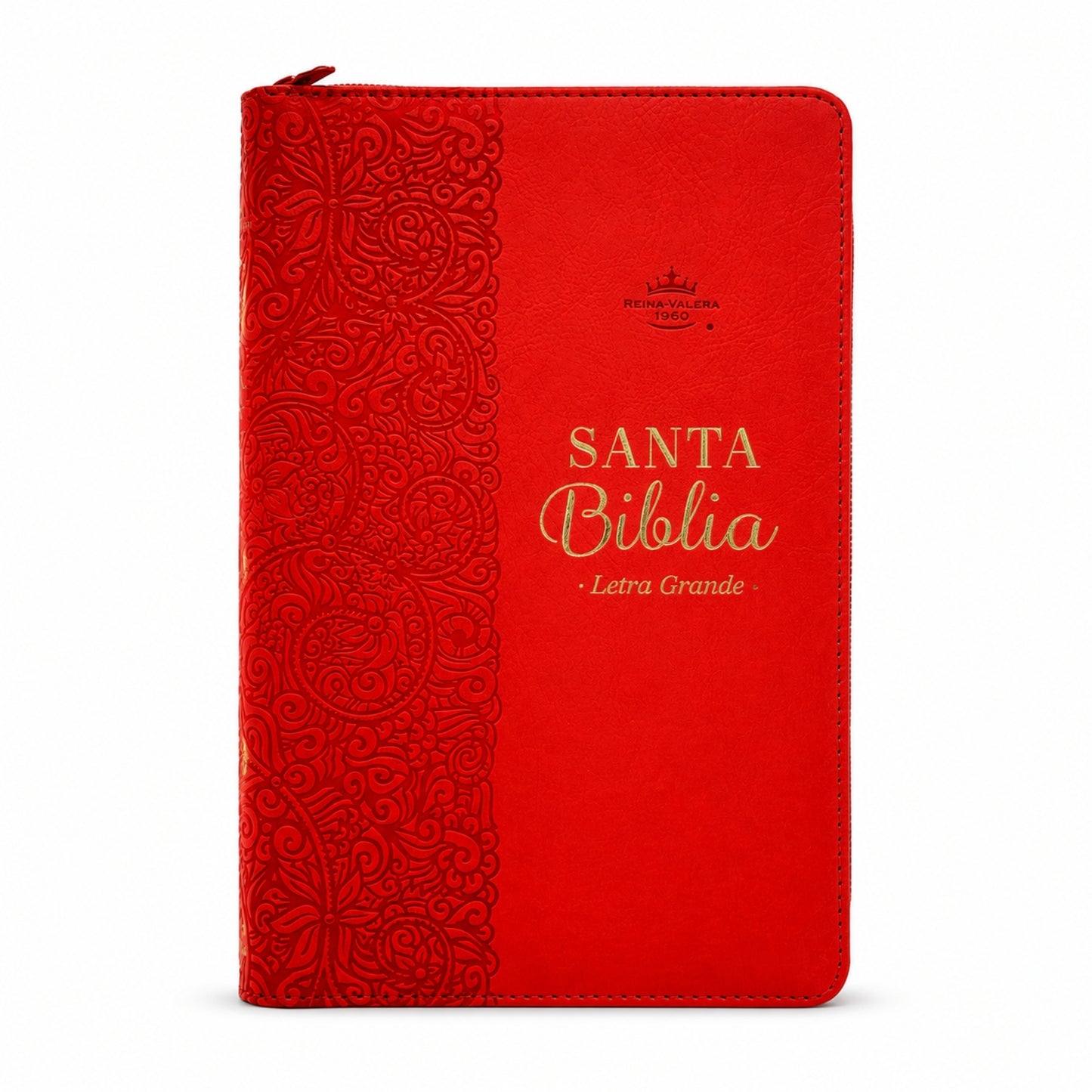 Biblia RVR1960 Obsequios y Premios Imitacion Piel Coral Con Cierre