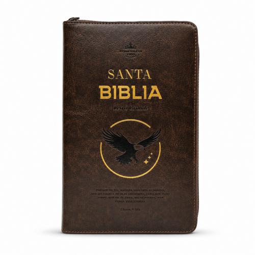 Biblia Reina Valera 1960 Tamaño Manual Con Cierre - Moka Aguila