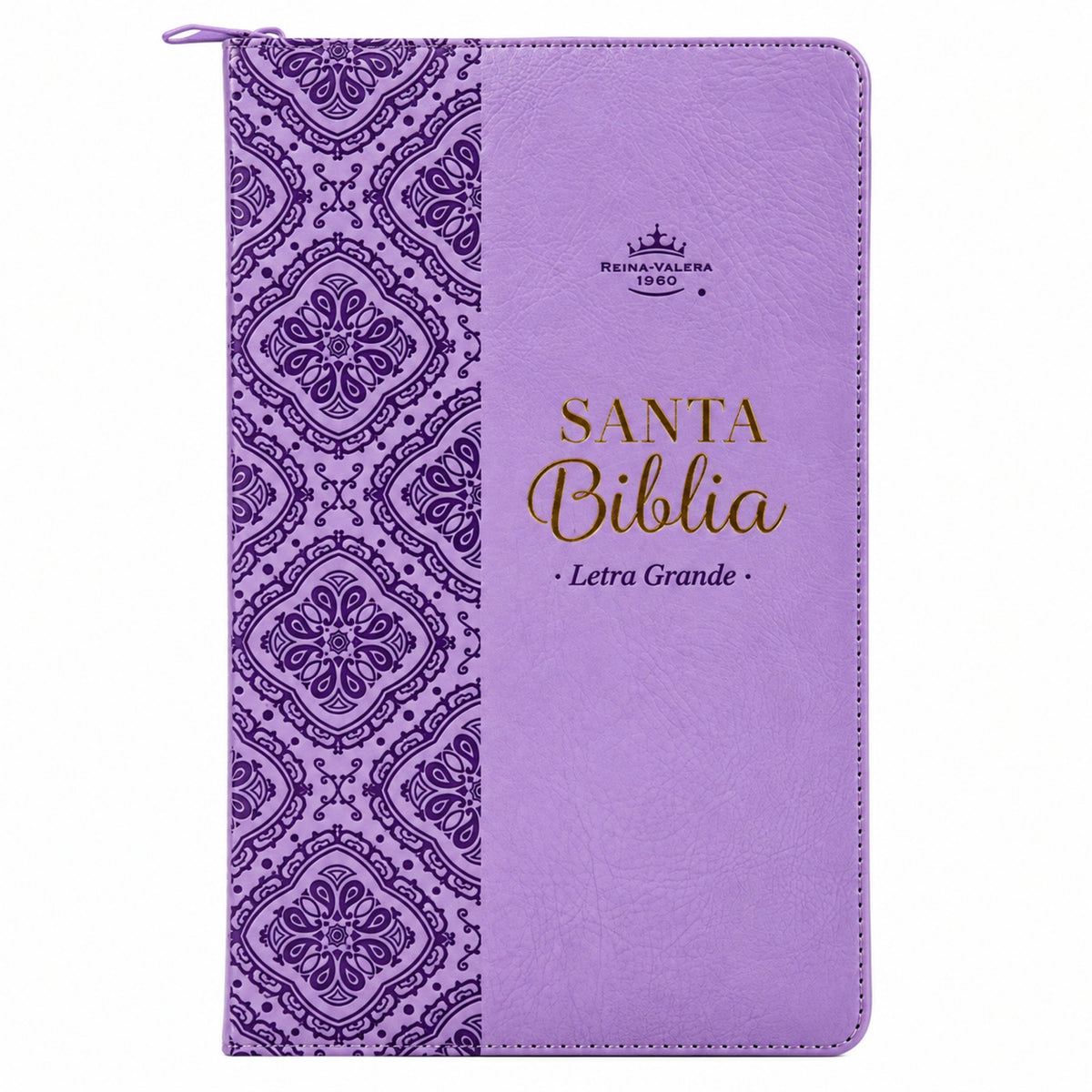 Biblia Reina Valera 1960 Tamaño Manual Con Cierre - Lila Primor