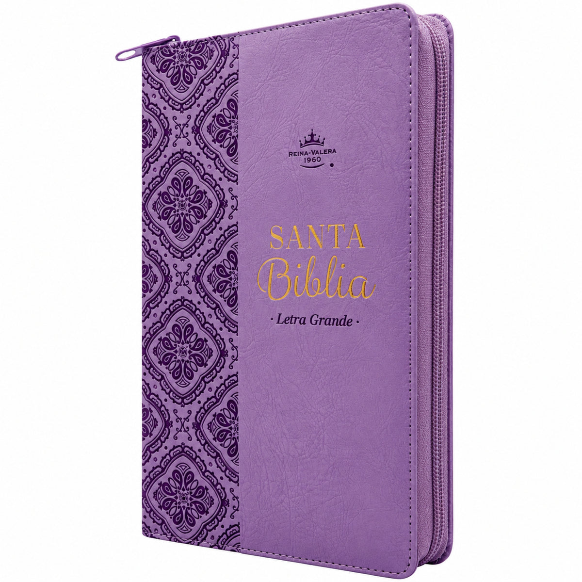 Biblia Reina Valera 1960 Tamaño Manual Con Cierre - Lila Primor