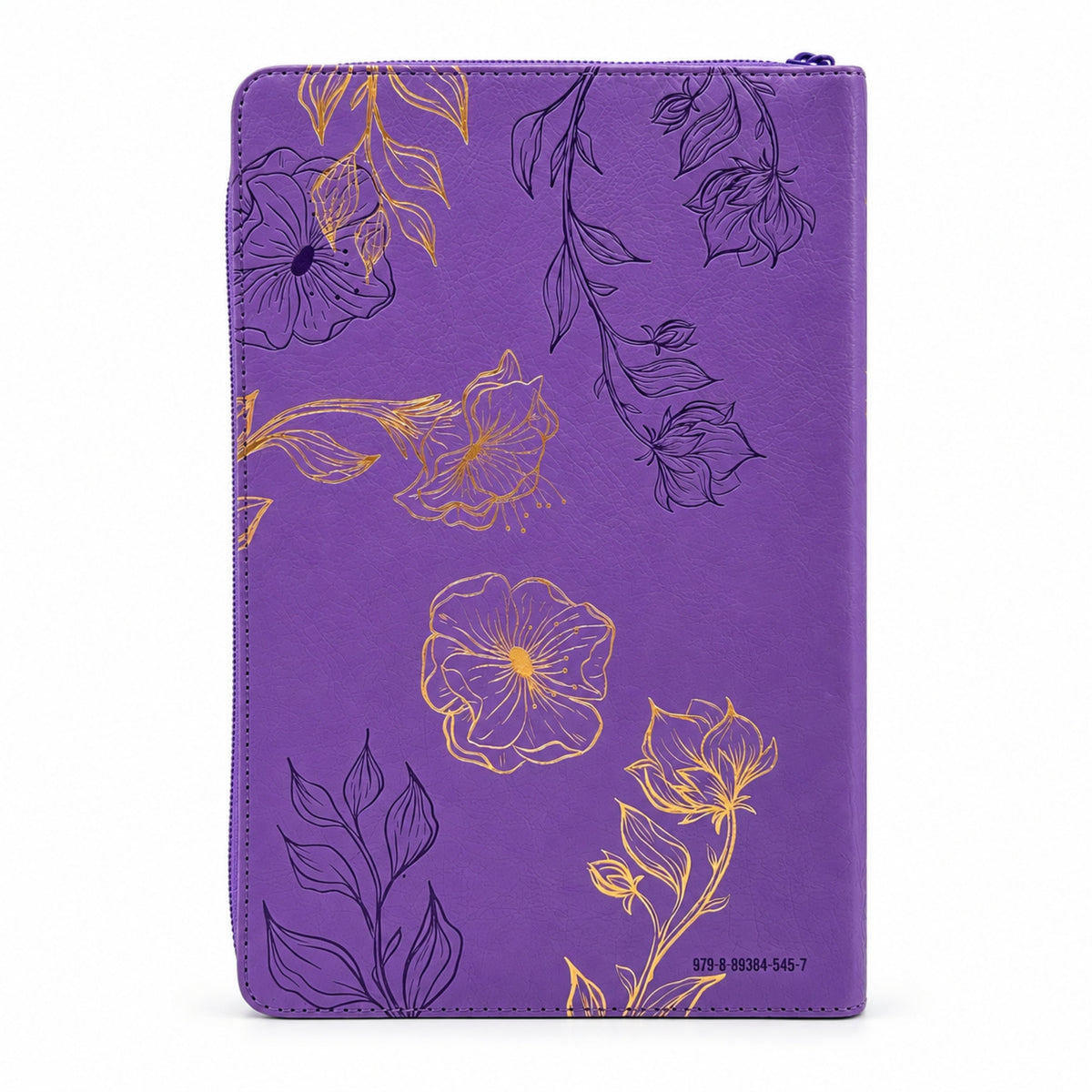 Biblia Reina Valera 1960 Tamaño Manual Con Cierre - Morado con flores