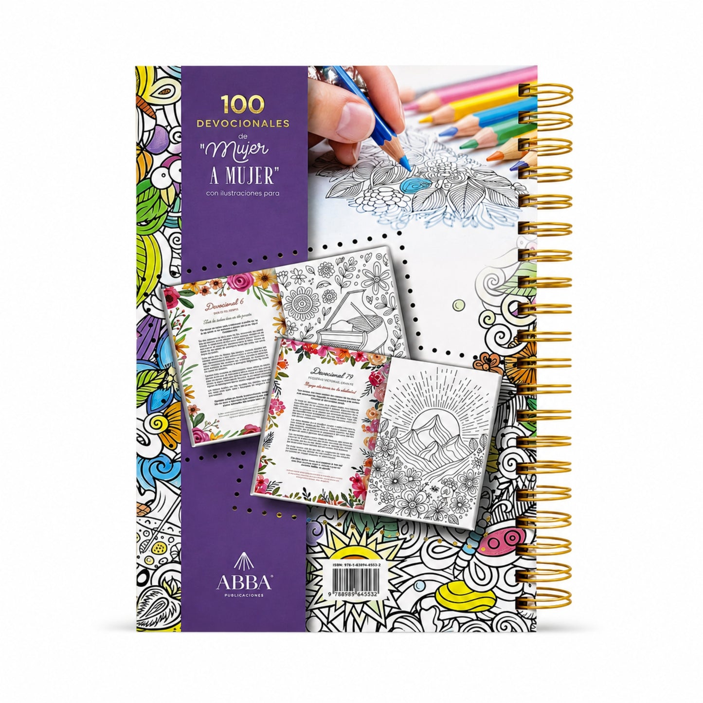 100 Devocionales "Mujer a Mujer" Con Ilustraciones Para Colorear