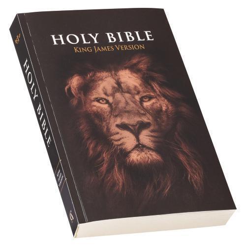 Biblia en Inglés King James Versión cubierta Sencilla, Tamaño Manual Diseño León