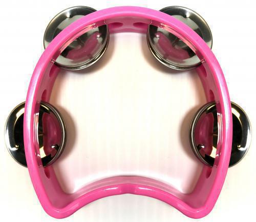 Pink Small Half Moon Tambourine
