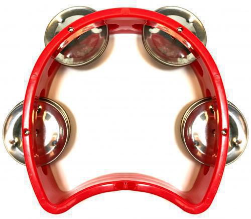 Red Small Half-Moon Tambourine