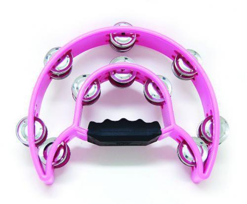 Large Double Arch Half Moon Tambourine, Purple