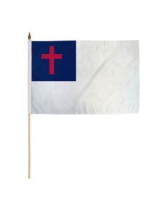 Bandera Sm Cristiana 12x18 Palito Madera