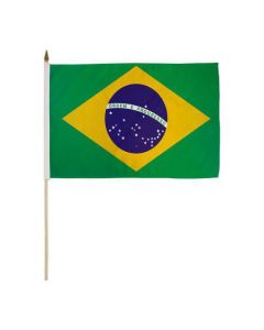 Bandera Sm Brasil 12x18 Palito Madera
