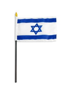 Bandera Sm Israel 12x18 Palito Madera