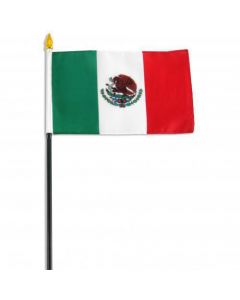 Bandera Sm Mexico 12x18 Palito Madera