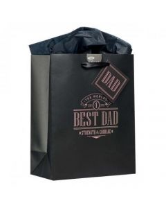 Bolsa de Regalo "Best Dad" Tamaño Mediano con Tissue Paper