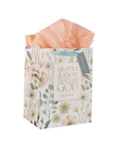 Bolsa Para Regalo, Tamaño Grande - Be Still Peach Meadow