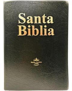 Biblia RVR1960 Tamaño Manual, Vinyl, Color Negro, Letra Grande 12 Puntos