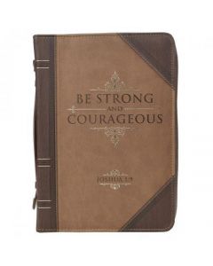 Forro para Biblia tamaño Grande : "Be Strong"