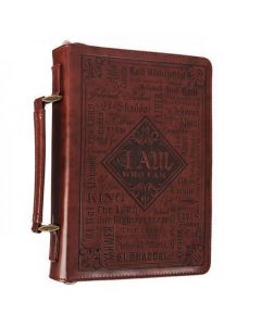 Names of God in Brown Luxleather Bible Cover - Medium