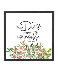 Cuadro Para Pared - Todo Es Posible Mateo 19:26