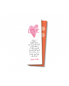 Separadores de libros Love / Juan 3:16, 25 unidades