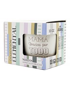 Taza de Ceramica, coleccion elemental - Mama,Proverbios 31:28