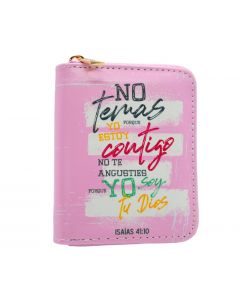 Billetera Imitacion Piel; No Temas - Isaias 41:10