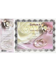 Certificado De Matrimonio Color Rosa