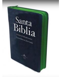 Biblia RVR60 Blue Jan Letra Grande Cierre Verde Concordancia Indice