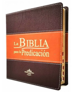 Biblia Para La Predicación RVR1960 Imitación Piel, con Indice, Cafe Duo Tono