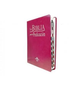 Biblia Para La Predicación RVR1960 Color Rosa Fucsia Con Indice Canto Plateado