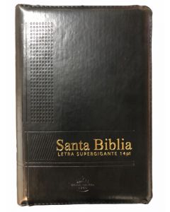 Biblia RVR1960 Imitacion Piel, Tamaño Manual, Letra 14 Gigante, Cierre e Indice