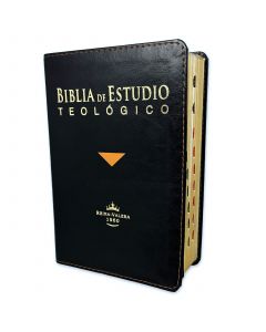 Biblia de Estudio Teológico: Reina-Valera 1960, Tamaño Manual, Piel Fabricada, Color Negro con Índice