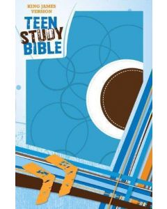 Bible KJV Teen Study Sky Blue Fudge Soft Leather Look