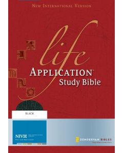 Study Bible Life Application Niv Lether Bound Large Size With Index Black Color